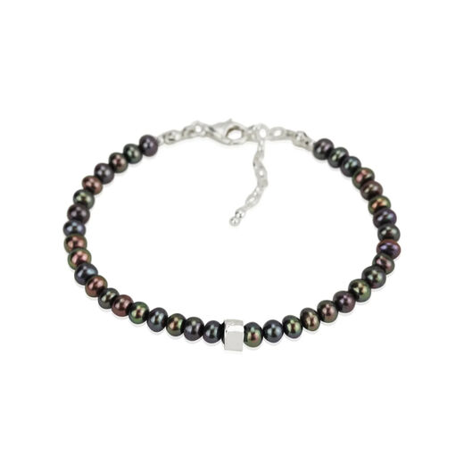 Peacock pearl bracelet by Mounir